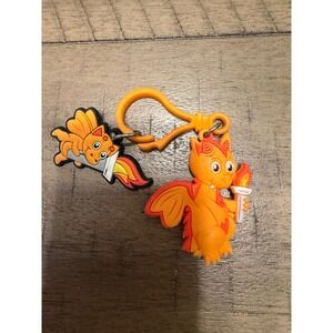 Pokemon American Heart Association Orange Dragon Torch Keychain Rubber Clip